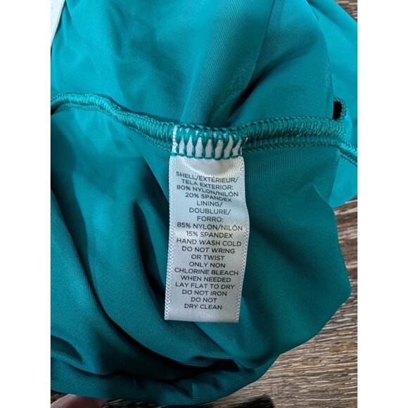 LOFT Green Perforated Halter One Piece Swimsuit Size 8 - Picture 8 of 11